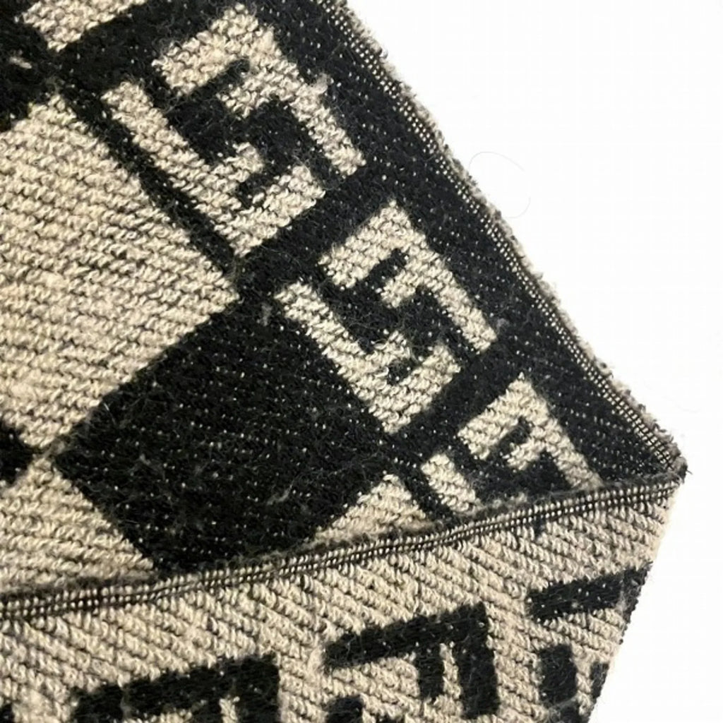 brand Pre-Owned FENDI accessory fringe Zucca block check (Good) pattern men's scarf