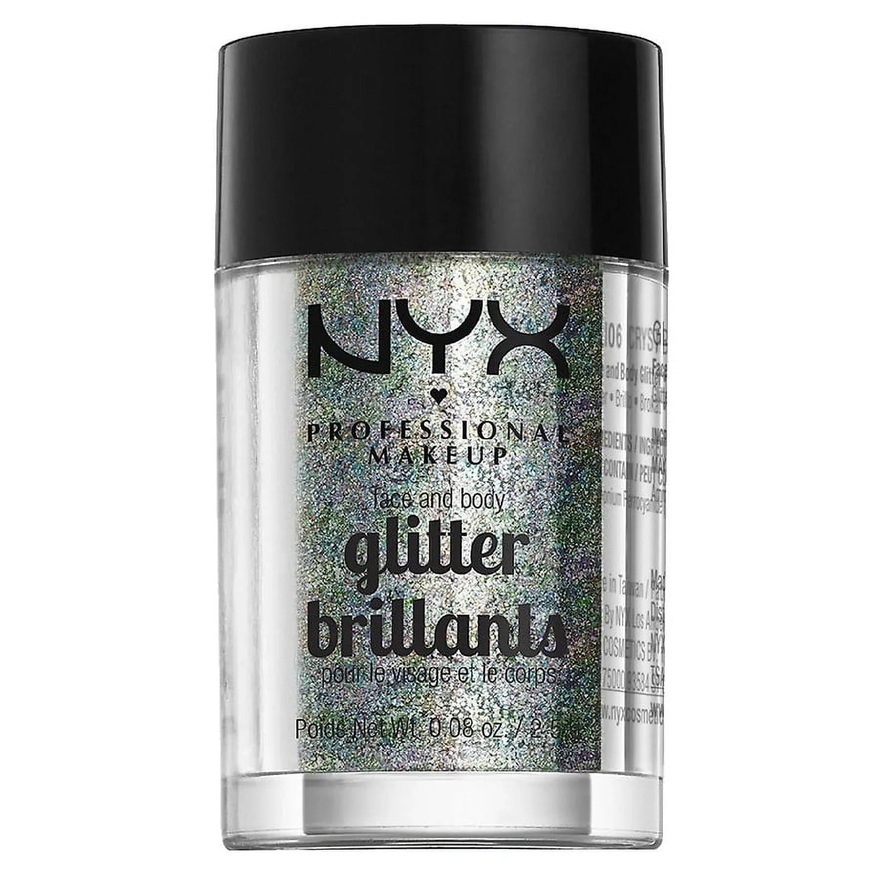 & Makeup oz Glitter, NYX 0.08 2 Professional Crystal of Pack Face Body