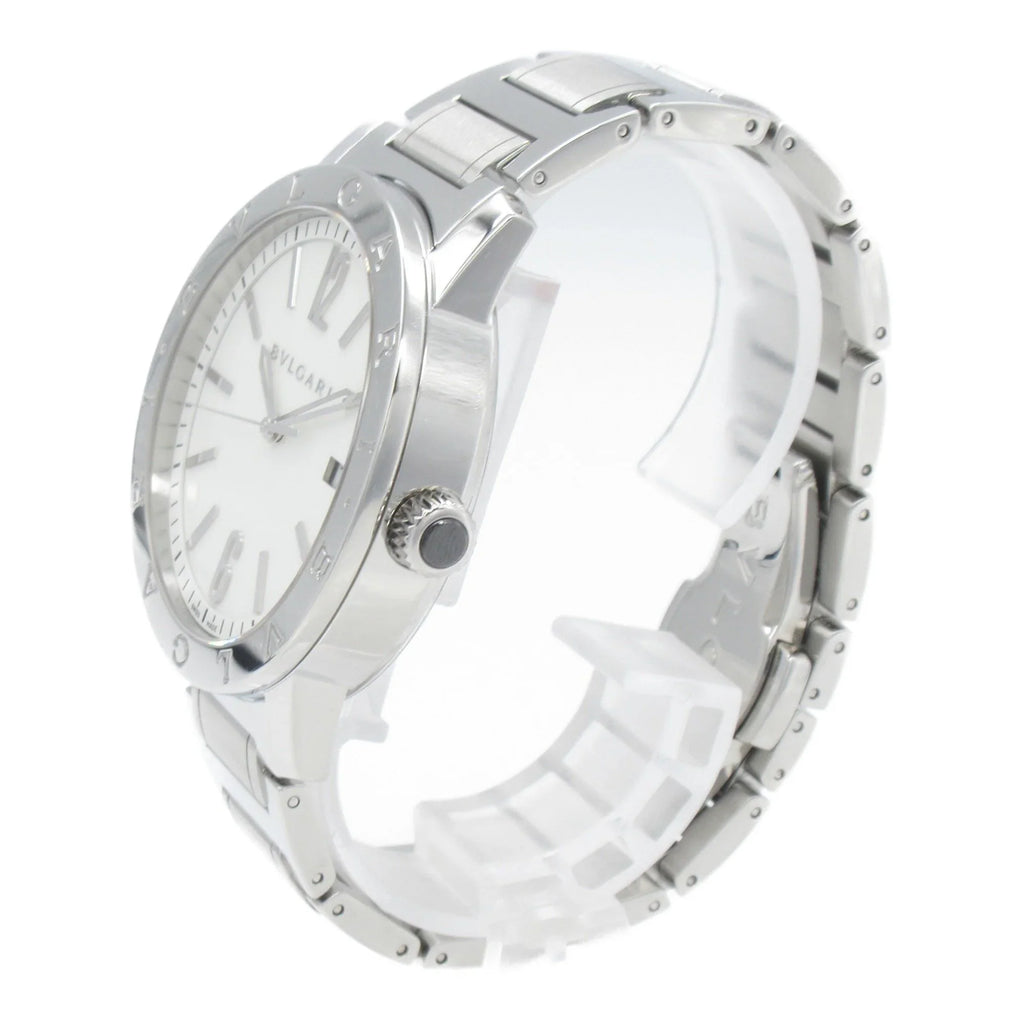 Steel White Wrist Wrist (Good) Watch BB41S Watch Mechanical Bvlgari Watch BB41S Automatic Stainless Pre-Owned BVLGARI Bvlgari