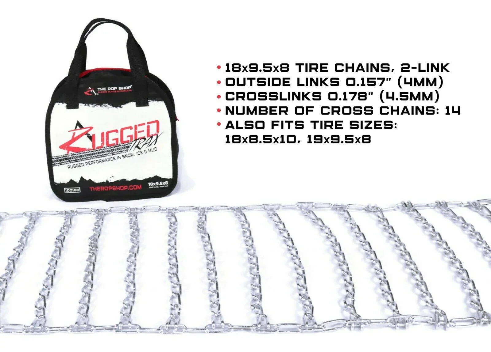 UTV Tire Pair For Teryx 2 Chains Kawasaki ROP 19x9.5x8 Mule Shop The Vehicle | Link Many