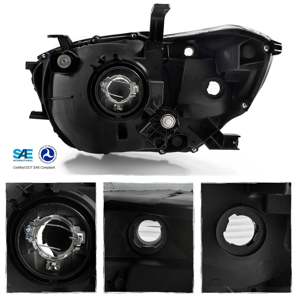 2009 Fits - [Halogen Toyota 2008 Left+Right Pair highlander Type] Headlights 2010 Replacement AKKON Chrome