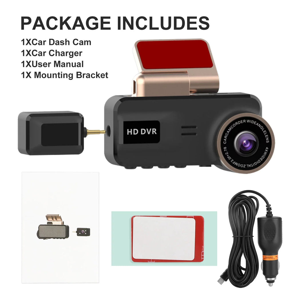 Night Parking Car 3.16inch with 170° Dash Wide Recording, Dashcam Super 1080P Cam Angle, TSV Screen, Driving Cars, Vision, Loop Monitor WDR, for Camera Recorder, Dual FHD