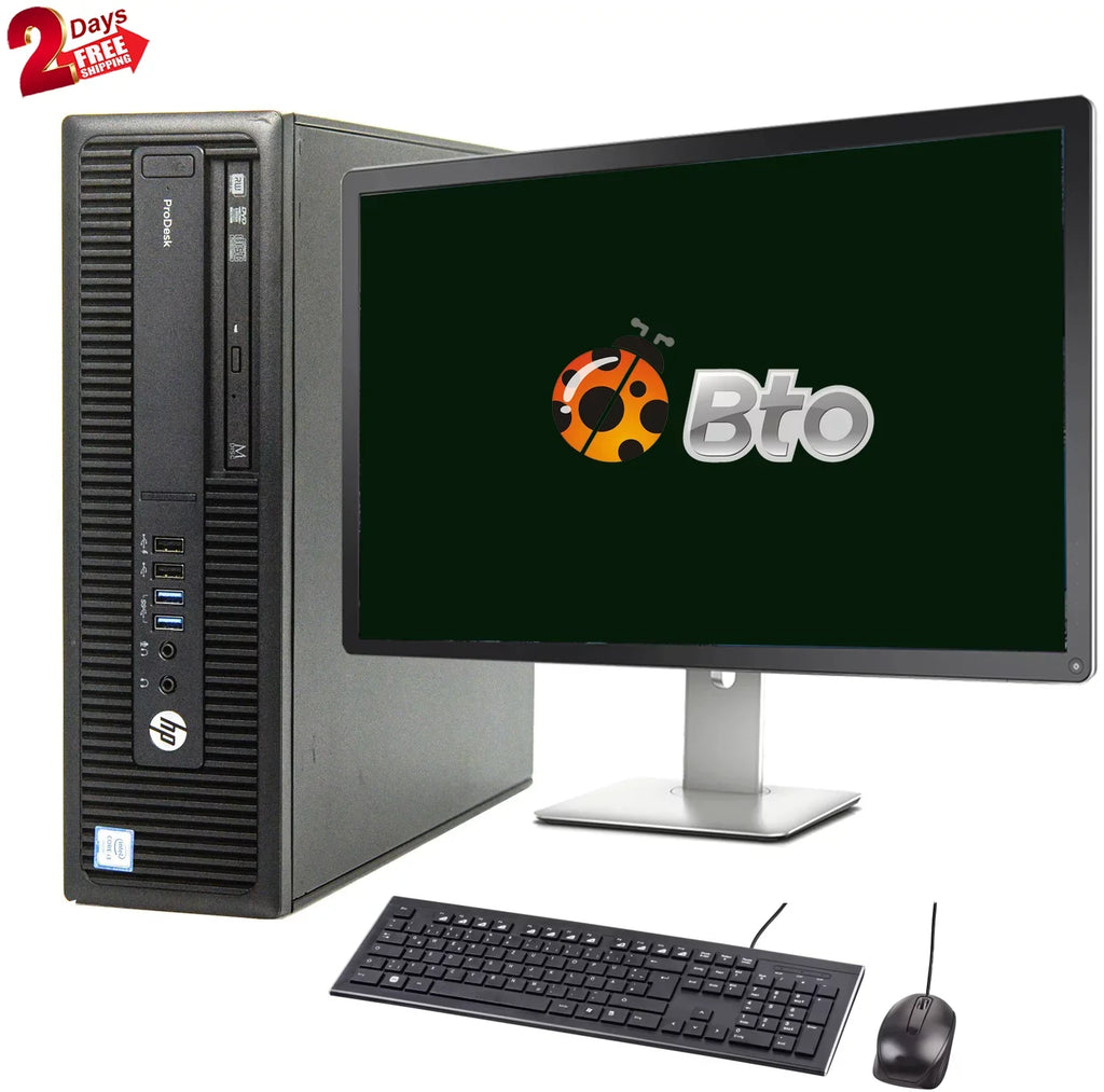 2TB Restored (Refurbished) Intel HDD, PC & Win10 20" 3.3GHz G2 DVD, G4400 CPU Pentium Keyboard Ram, Desktop WiFi, Pro Computer LCD, 600 New HP 8GB Mouse,