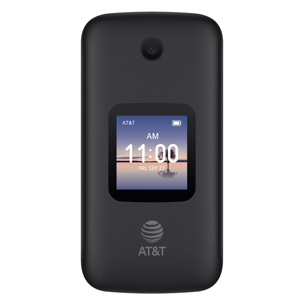 SmartFlip - AT&T Black Phone 4GB, Prepaid Alcatel,