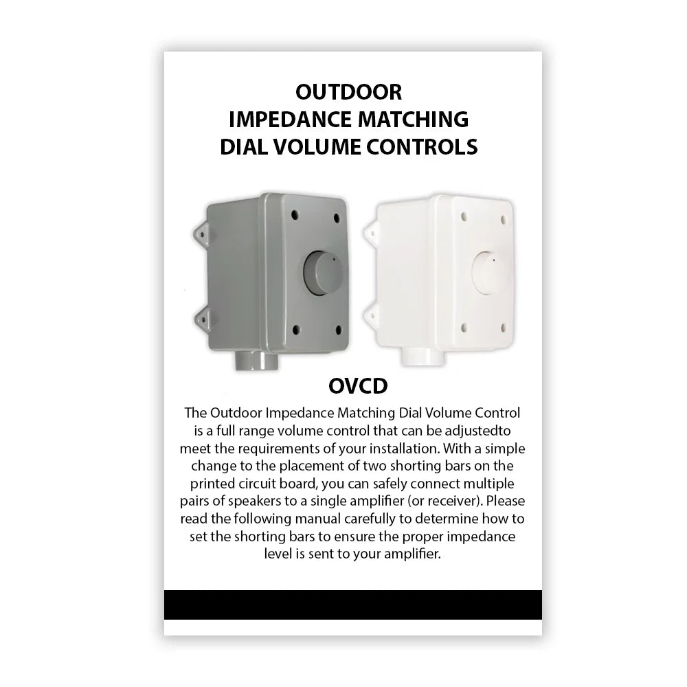 6 OVCDG Piece Gray Controls Set Solutions Volume Weatherproof Theater Outdoor