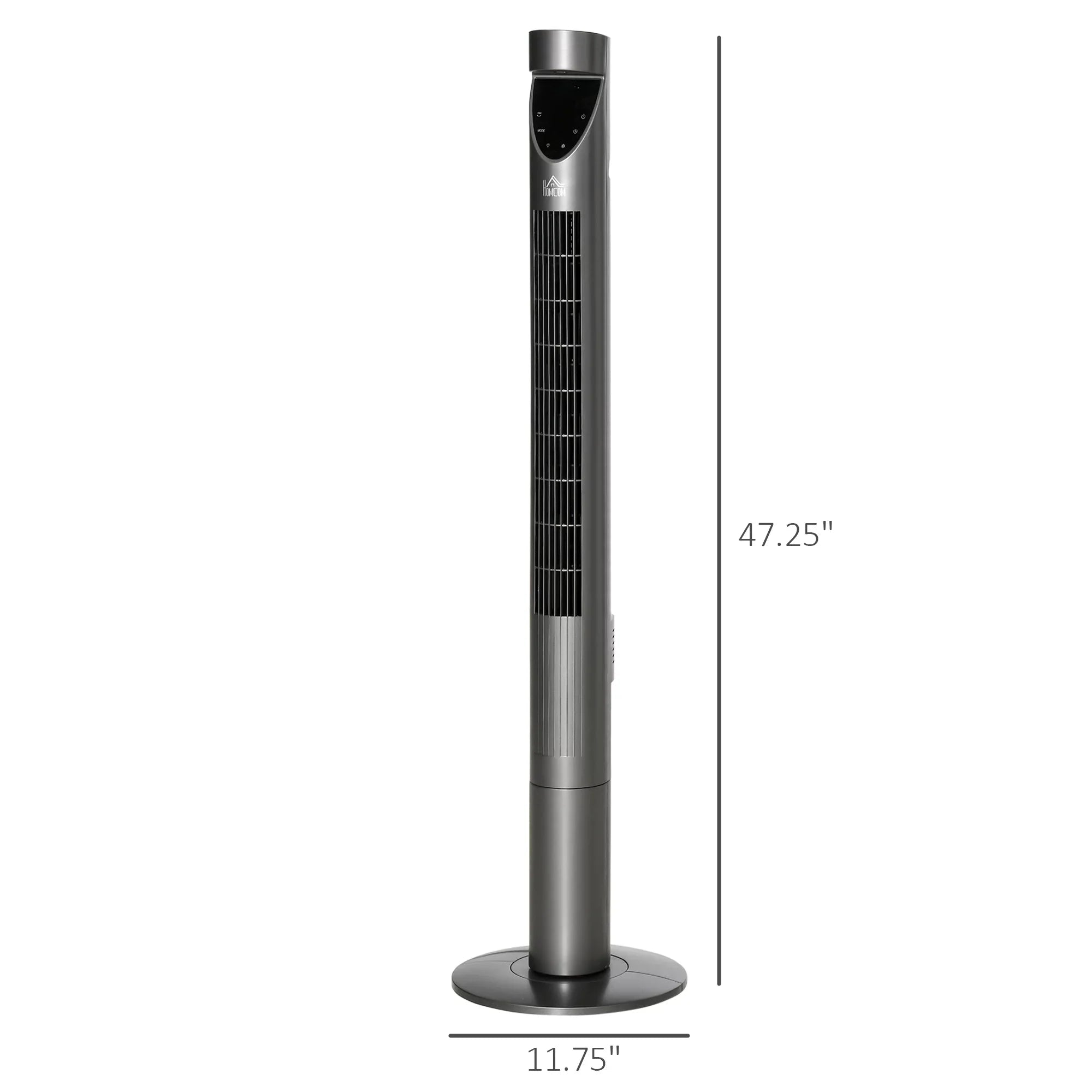 for Grey 3 atmospheric and with Control, 12H Cooling Speeds, Filter, Tower Timer, Oscillating, Fan HOMCOM Bedroom 46" Remote