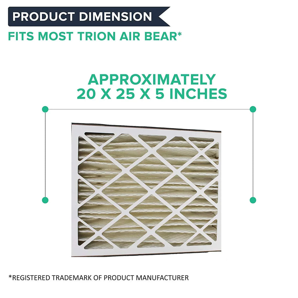 Trion oxygen Filter,MERV 255649-102 Cleaner 8,20x25x5",3PK