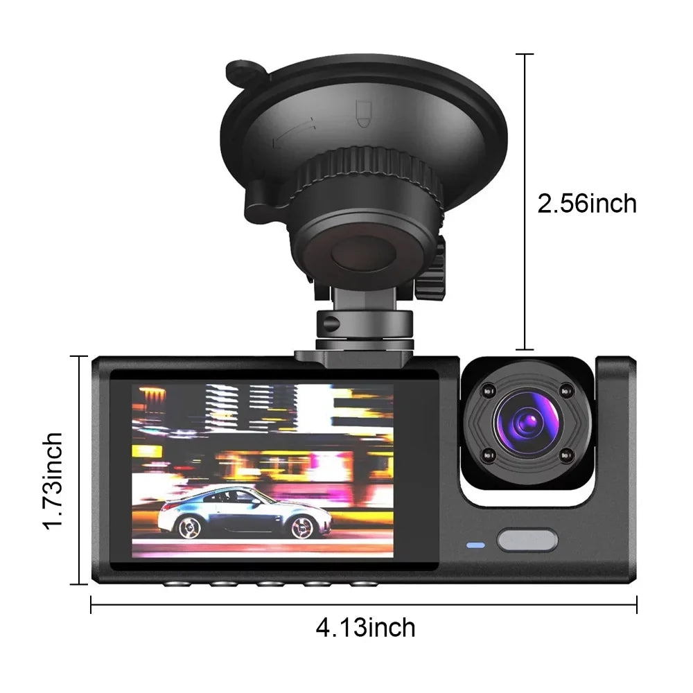 Screen, Cam HD Cable Front Loop in 1080HD Cameras 2" and Car with Dash Car IPS G-Sensor, Rear Motion Detection, Recording, Recorder, Display 3 ALLTIMES Video Interior 1 Charger