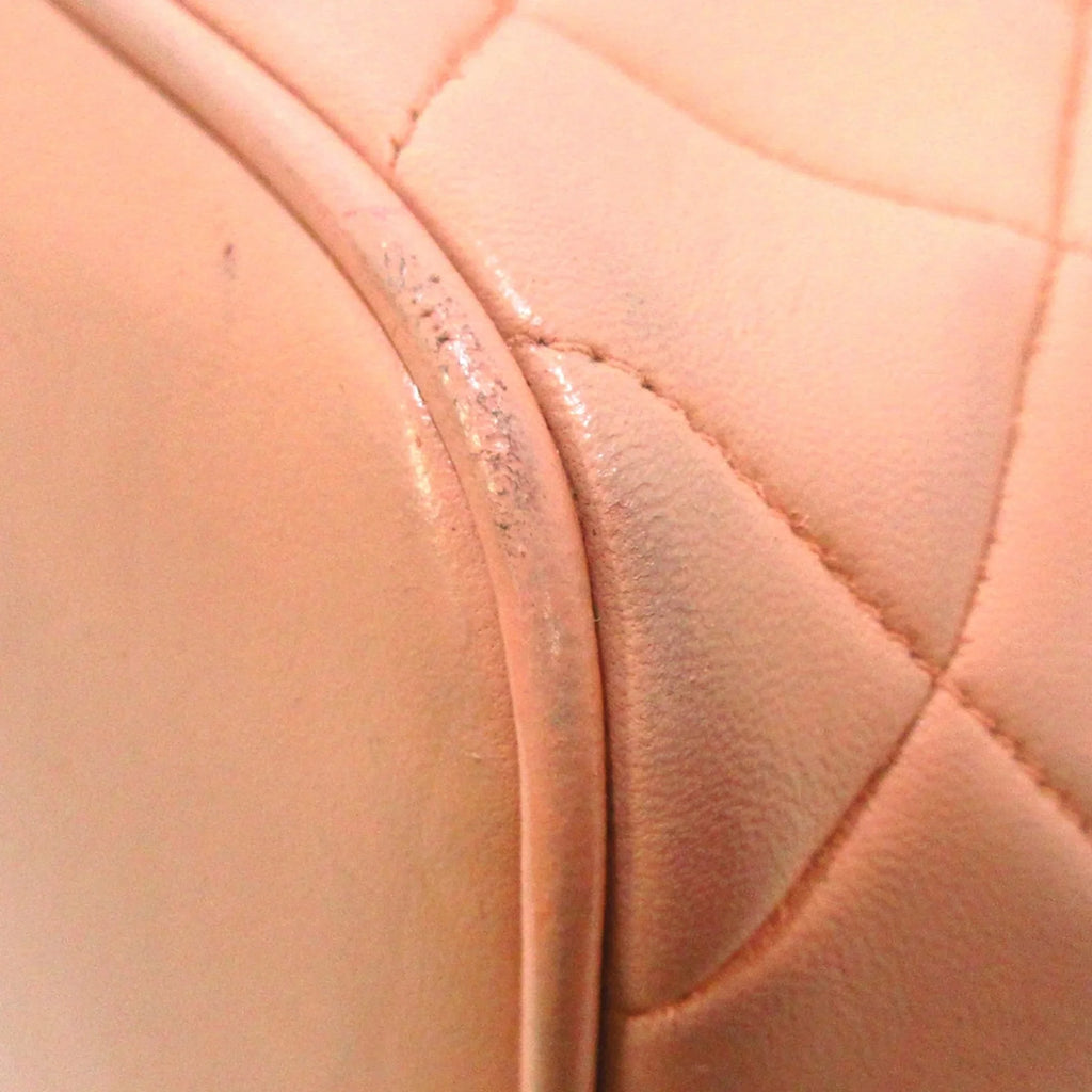 Leather Lambskin Orange Medallion Bag (Good) Pre-Owned Tote Chanel Authenticated Women Tote
