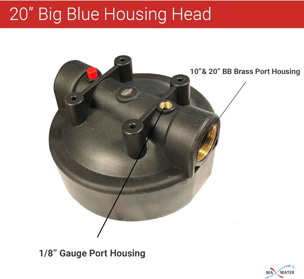 Wrench Housing Whole 1" 2 BB Gauges, House W/Pressure Release, Brass Pressure NPT Pack 2 System 2 Filter Ports Brackets 10"