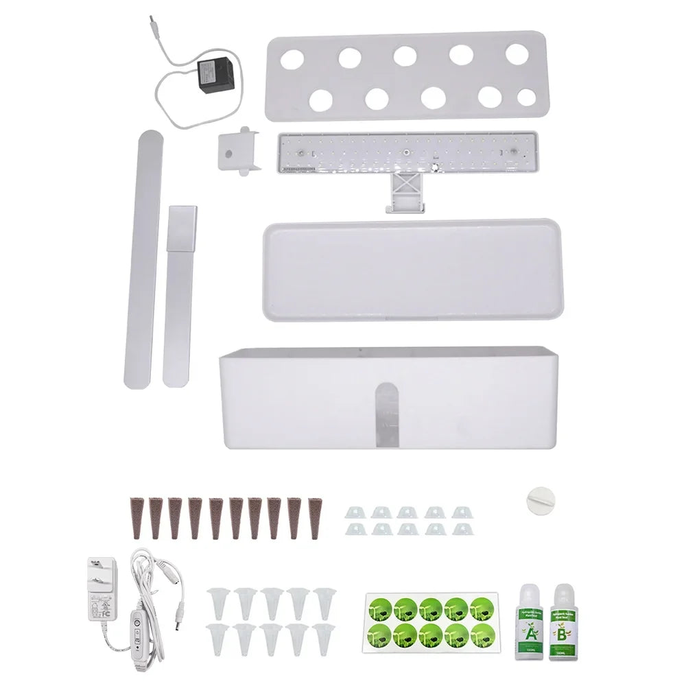 for Growing Lights 2L Pods Automatic Adjustable Height 15W Timing Water Grow LED with Kit 9 Office Tank Home Lixada Kitchen Indoor Hydroponics
