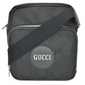 Bag Grid Nylon Monogram Off 625858 GUCCI Shoulder The Pre-owned GG Black