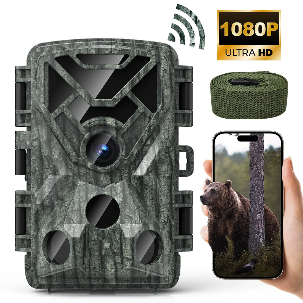 Vision Trail Trail 1080P Motion 2.0" Camera Waterproof, for 48MP Wide Activated 120° Wifi Night SUNOYAR Hunting Angel LCD Cameras with Security Camera, Game Home