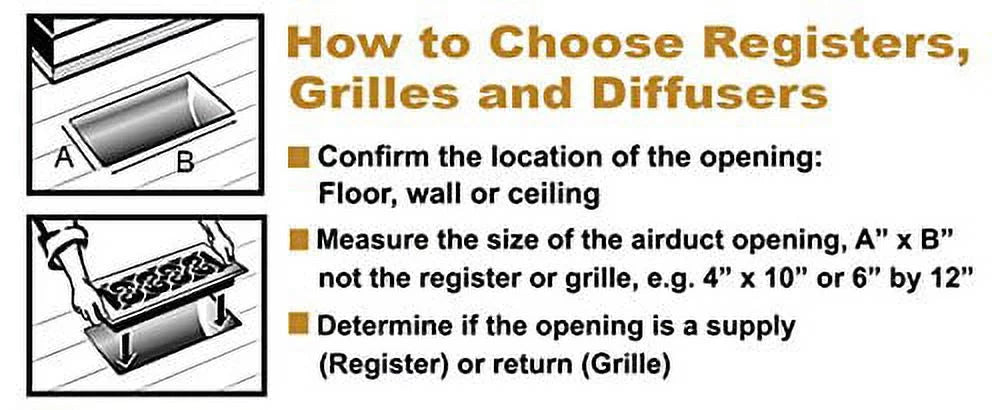 Cherry 14-Inch 2-Inch Floor Natural by Decor Grates Brazilian Register WLC214-N