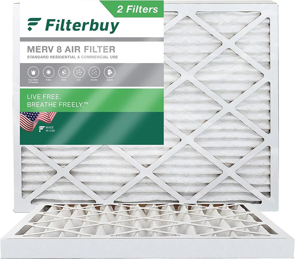 (2-Pack) Furnace AC HVAC Filterbuy atmospheric MERV 8 Filters 20x24x2 Pleated