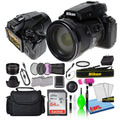 SD with Card Nikon 16MP Digital Filters 64GB + More Super Bag + COOLPIX + Zoom Lens (26532) Package Battery + P950 Telephoto Camera + Extra