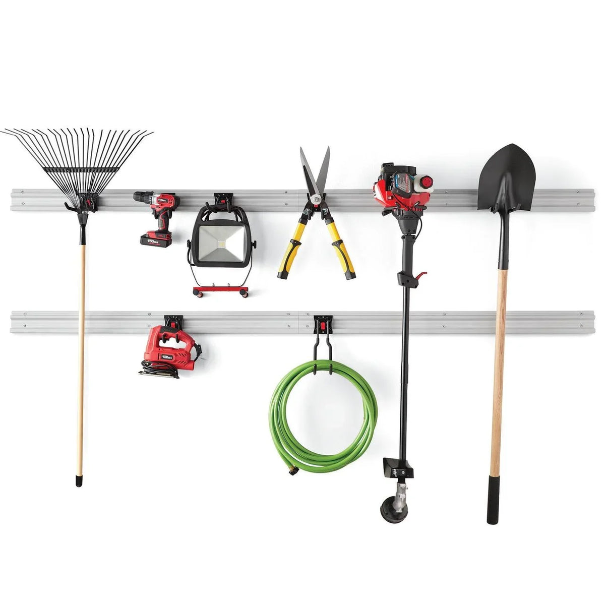 Snap 12-Piece Organizer Hyper Garage Kit System Rail Tough Quick-Release