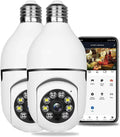 Degrees Mobile Full-Color Vision(2 View Camera, Night Camera, 1080P Wi-Fi Outdoor Remote Surveillance Phone E27 Bulb 360 Light Camera and Camera, Security PCS)