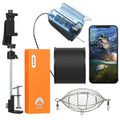 Camera APP Fishing Bait Case Fish Finder Underwater Boat with Mobile Phone Carry Live Cage Holder 50M Cable with Carevas Control 1080P Fishing Kayak Ice Camera Lake for Sea Fishing Video