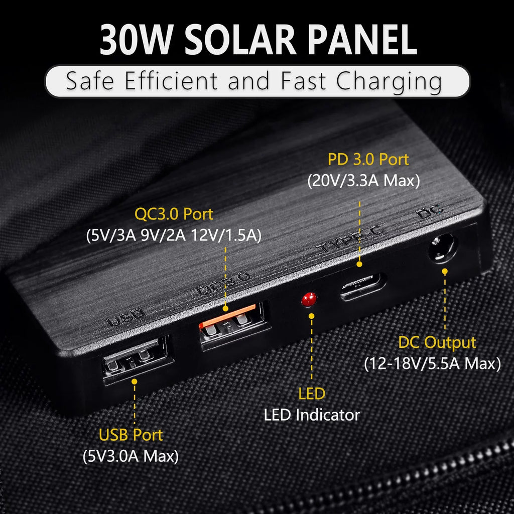 Panel with 30W Station Generator a Solar Power movable 200W Kit Solar Foldable ROCKSOLAR Ready