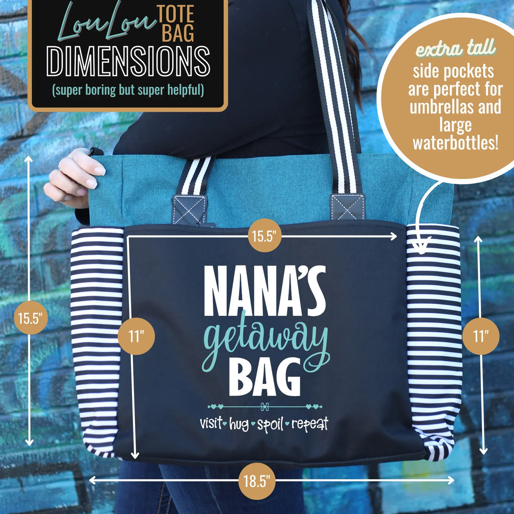 Nana Teal Tote for Bag Getaway LouLou Grandmothers