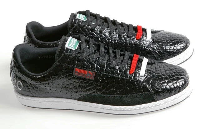 5.5 7 SPORTIE LA. SKIN CROCODILE WOMEN MEN BLACK MATCH NEW PUMA UNISEX // SHOES