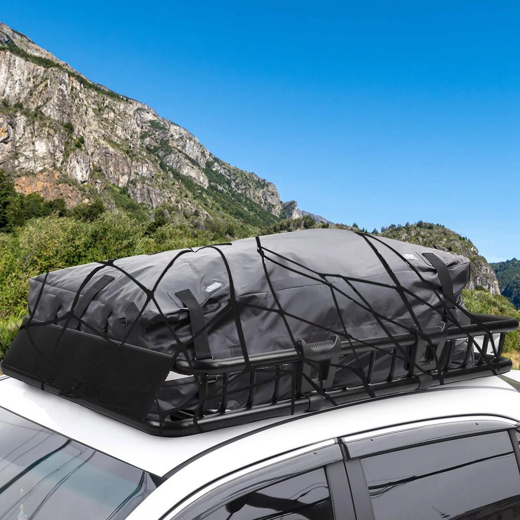 Carrier Heavy 220lbs Basket Strap Black Capacity Hook Cargo with Net Universal 63x39x6.3in, Rack Elastic Top Car Cargo Duty Holder Rack Roof iMounTEK Luggage