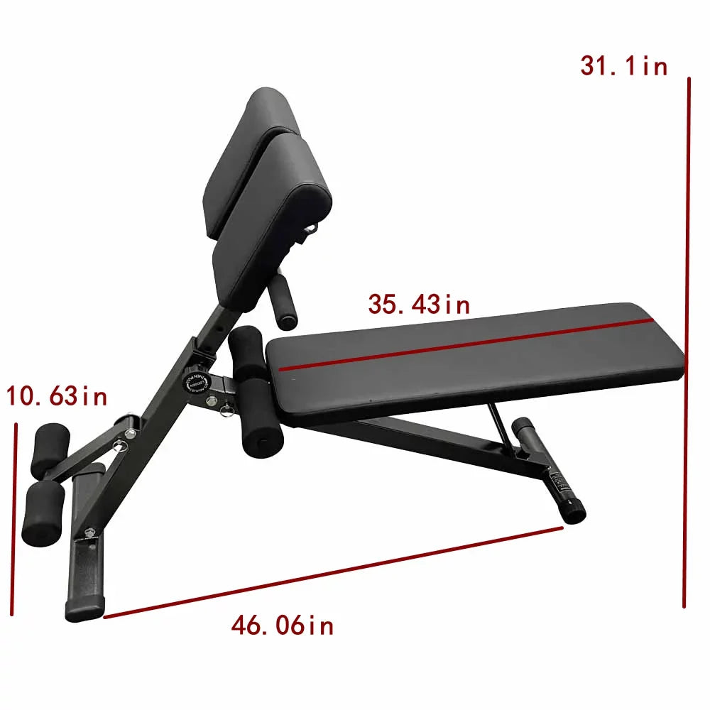 Equipment Chair Stool Dumbbell INTSUPERMAI Fitness Extension Back Bench Hyper Roman Gym