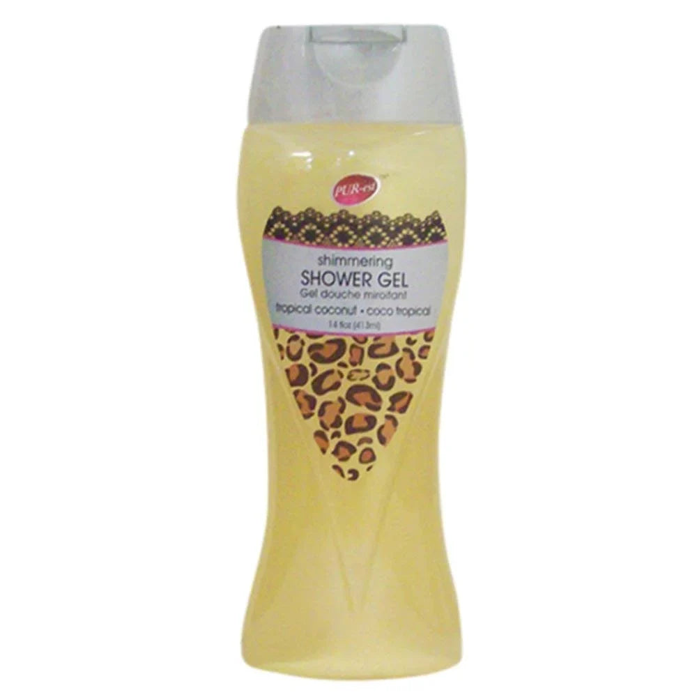 Shower Shimmering of Gel (Pack Tropical 3) Purest By With Coconut(413ml)