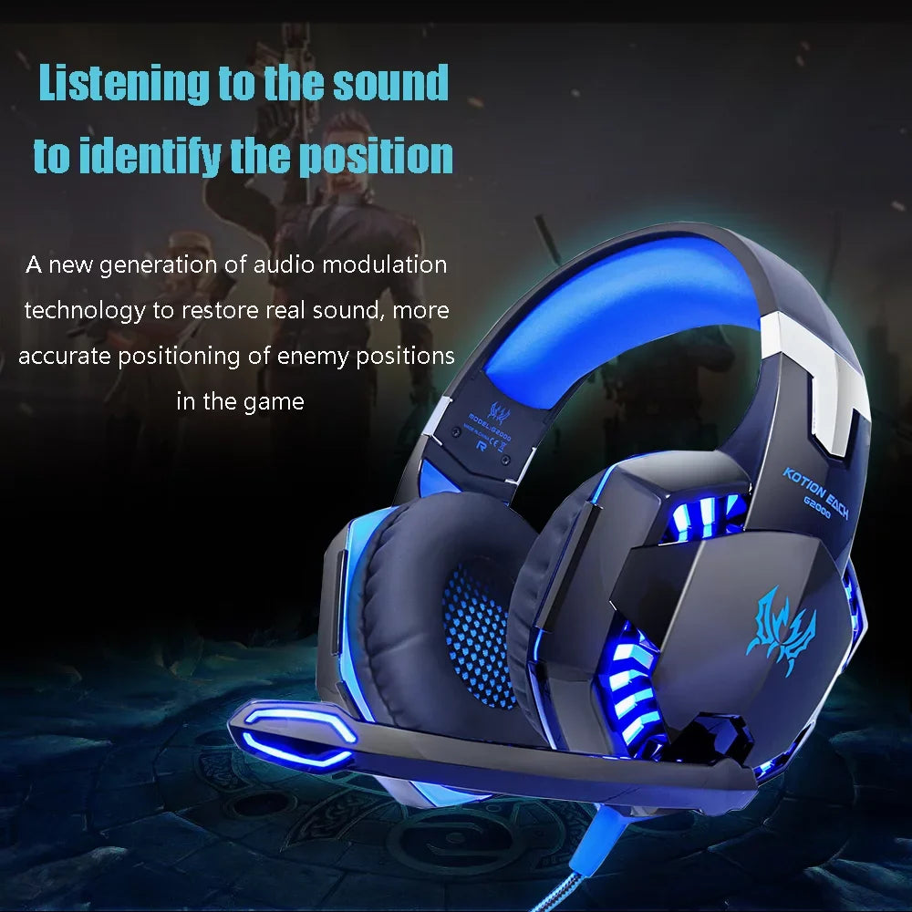 with Reduction Headset EACH for Adapter Smartphone KOTION G2000 Audio EACH Gaming PC 3.5mm Cable Laptop KOTION Noise