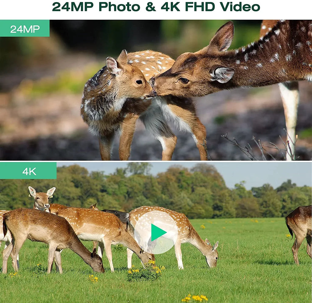 Trail Angle 120° Camera with PIR for IP66 Bluetooth Sensor Night Motion Native Waterproof Vision CAMPARK 3 Camera Cam Wildlife Wide WiFi 42MP Monitoring Activated Game Hunting Deer 4K Trail 30fps