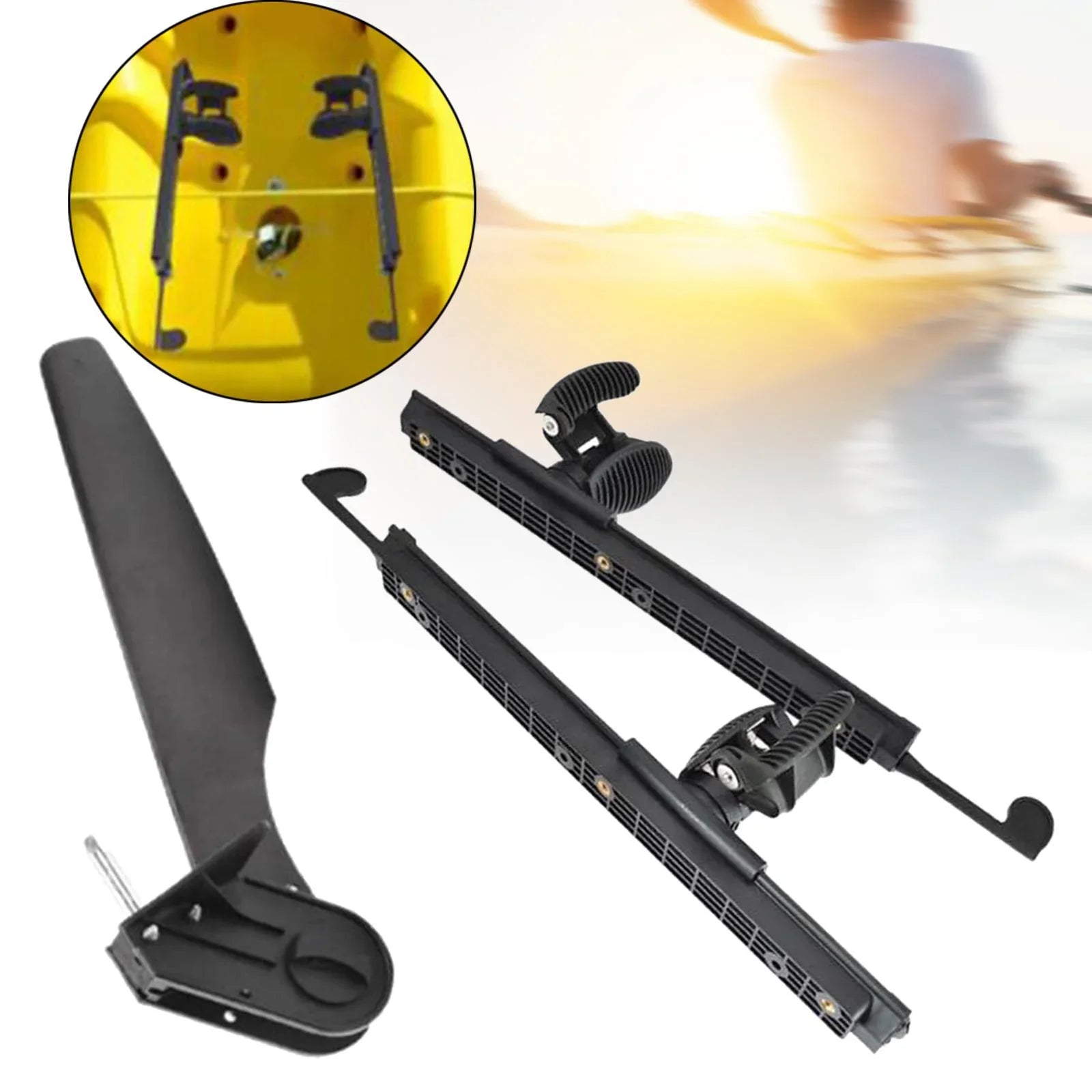 Watercraft Boat Rudder Rudder Canoeing Accessories Kayak Brace Pegs Foot Kayak Fishing Foot Tnarru Boat Marine for Tail Pedals with