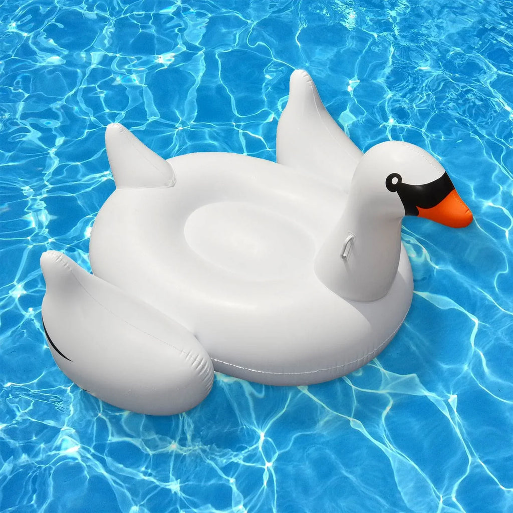 Giant 4 | 4-Pack Swan 90621 x 75-Inch Ride-On air-filled Floats Swimline