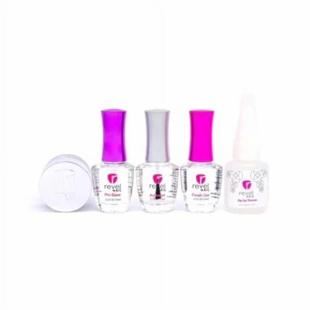 Nail Rose Powder Starter Liquids Quartz oz with Kit Revel Dip 0.5 EZ Powder D444