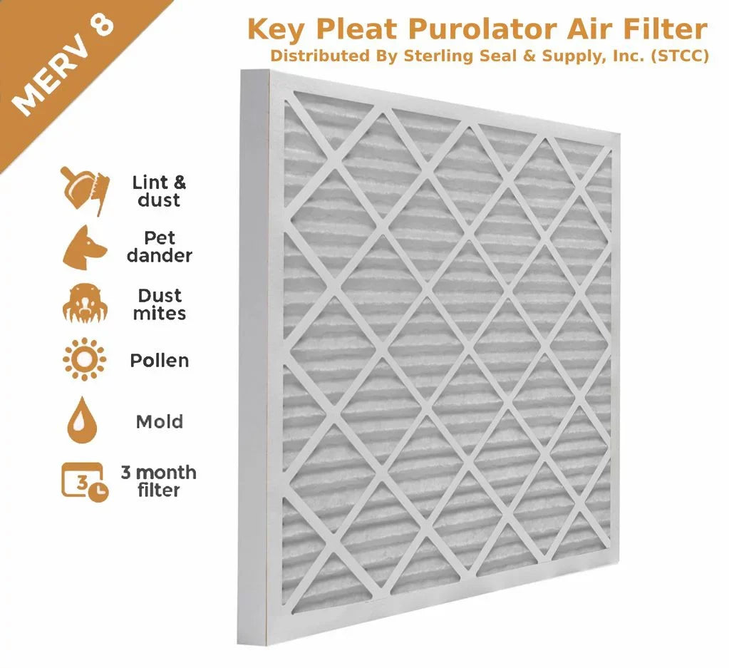 atmospheric - Purolator Pleated MERV 8 (6 atmospheric Pack) / Filter Guard 16x25x1