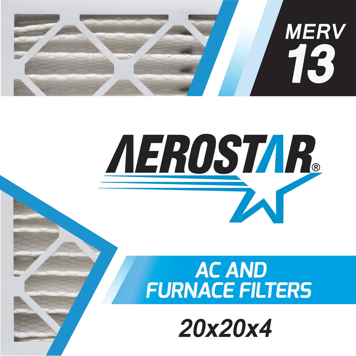 4, 20x20x4 4 MERV Box atmospheric 20 x x Aerostar 13, of Filter, 20