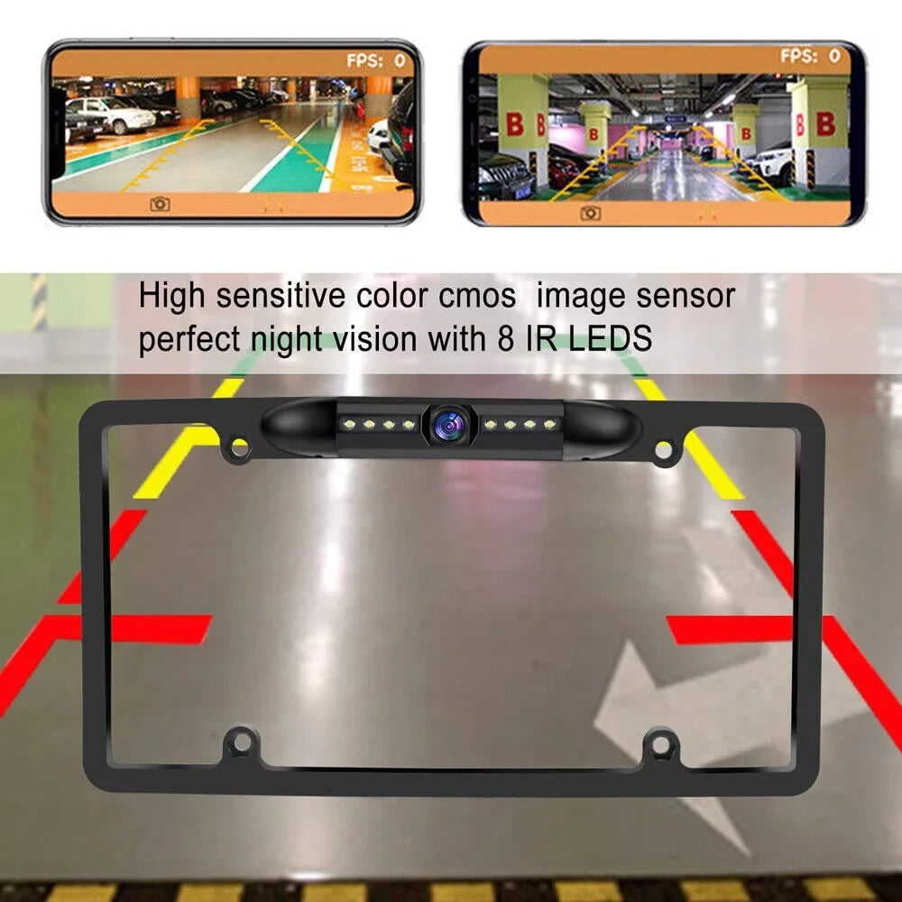 Waterproof Viewing Universal Cars Rear Wired for View American IP68 - - Camera Angle KingFurt Vision Cam Night Backup - 170°