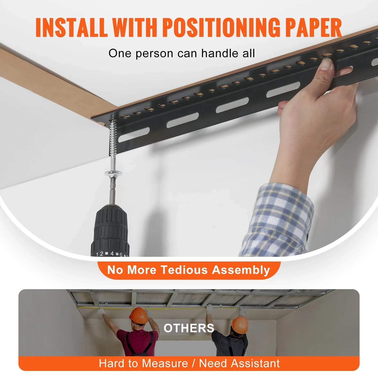 Rack Adjustable Storage Ceiling 48x96" Black Overhead Rack 600 SKYSHALO lbs Garage