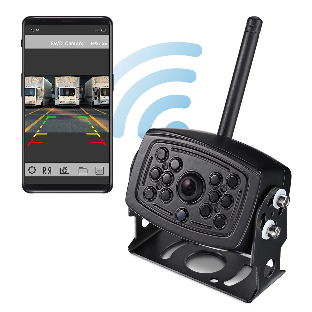 Angle Signal Trailer Truck with Digital View WiFi Yescom Backup Camera Wide Compatible Wireless RV Rear Android for Camper iPhone Waterproof