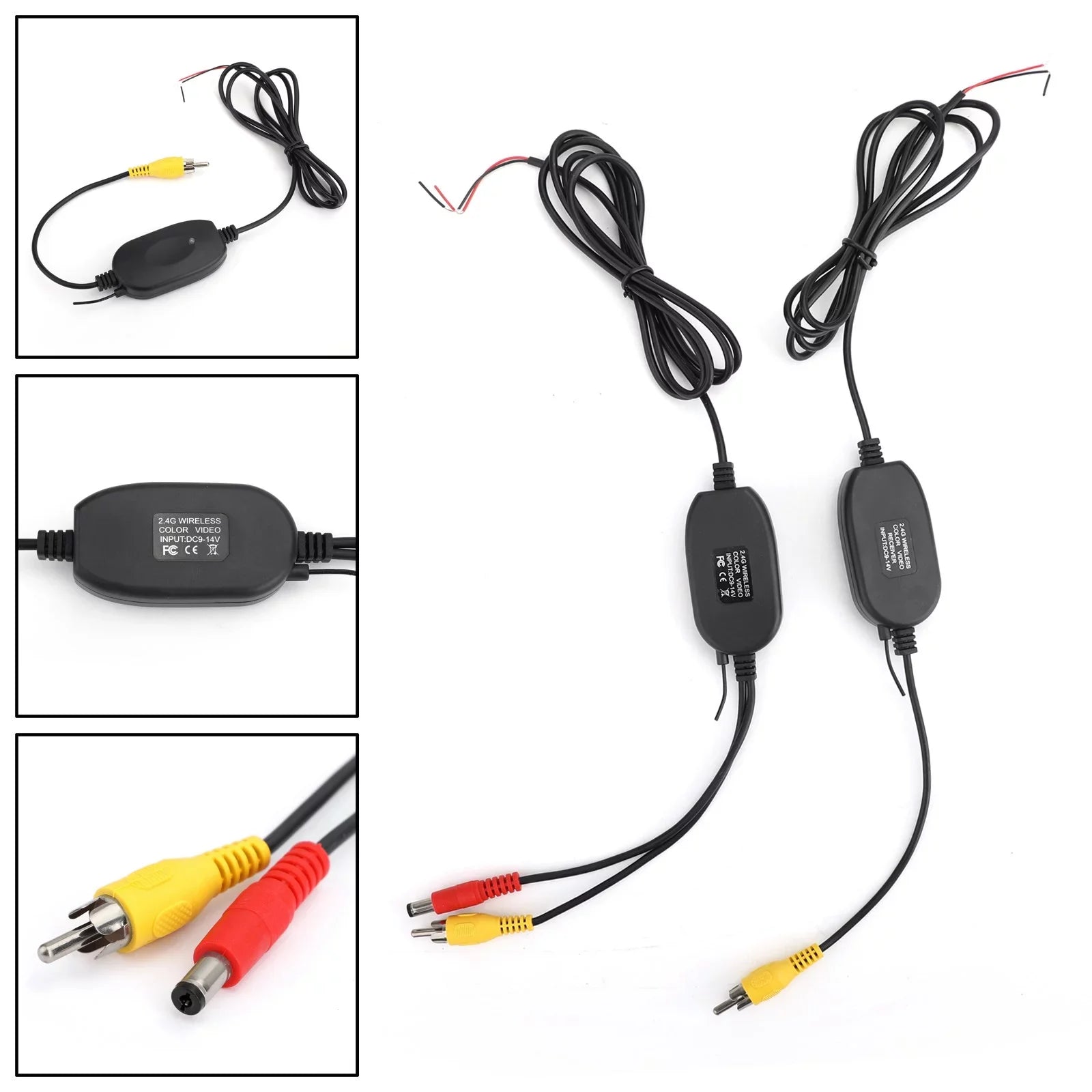 Reverse View Night 170° Car LED 4 View Rear Camera Backup CMOS Wireless
