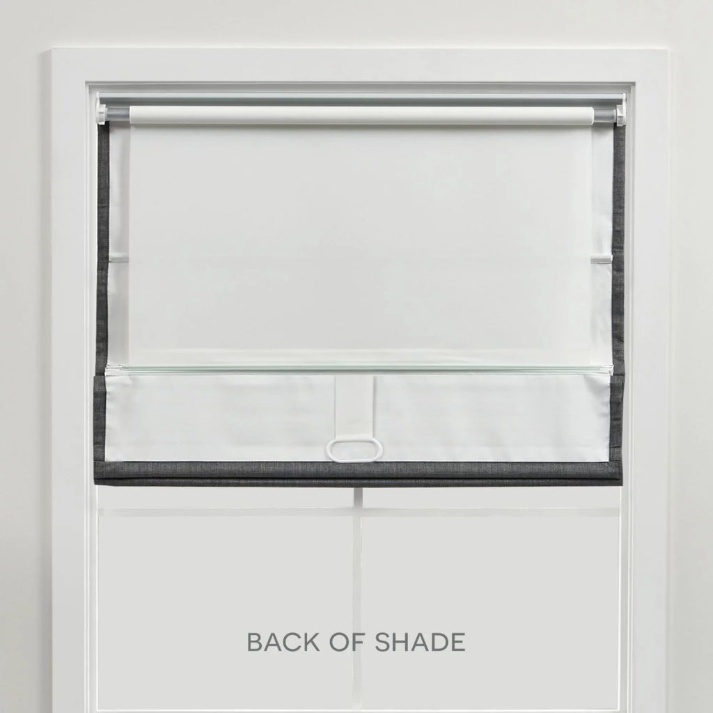 White Botanical Home Total Shade, Roman 64", Exclusive Bolan 23"x Blackout