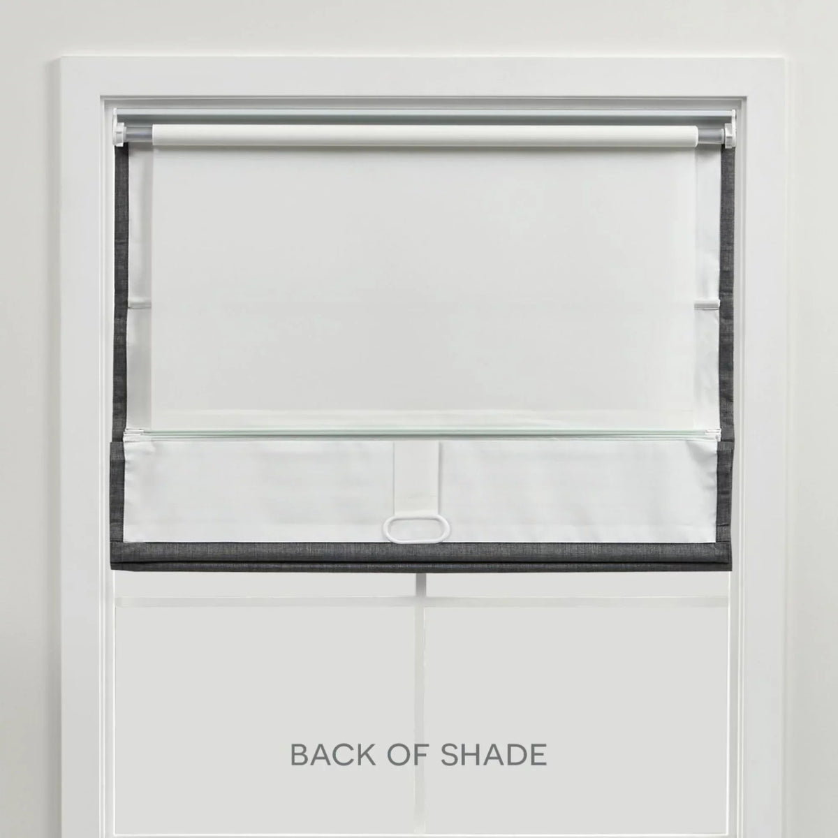 White Botanical Home Total Shade, Roman 64", Exclusive Bolan 23"x Blackout
