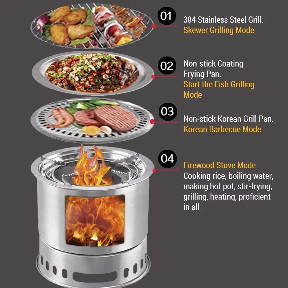 Equipment for Stove and - In Camping Cooking Camping Wood Picnic Activities Stove Multi-functional Versatile movable 1 Nebublu 4 Backpacking for Reliable