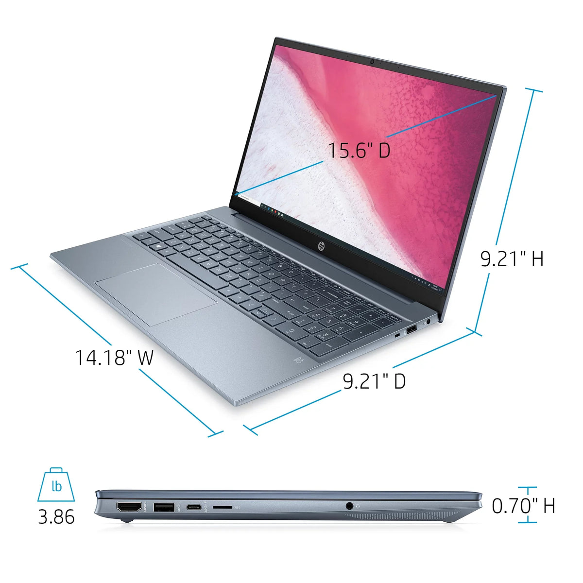 HP 15.6" 15-eh1070wm 11, 7-5700U, , Windows 8GB 512GB Horizon RAM, FHD, AMD Pavilion Ryzen SSD,