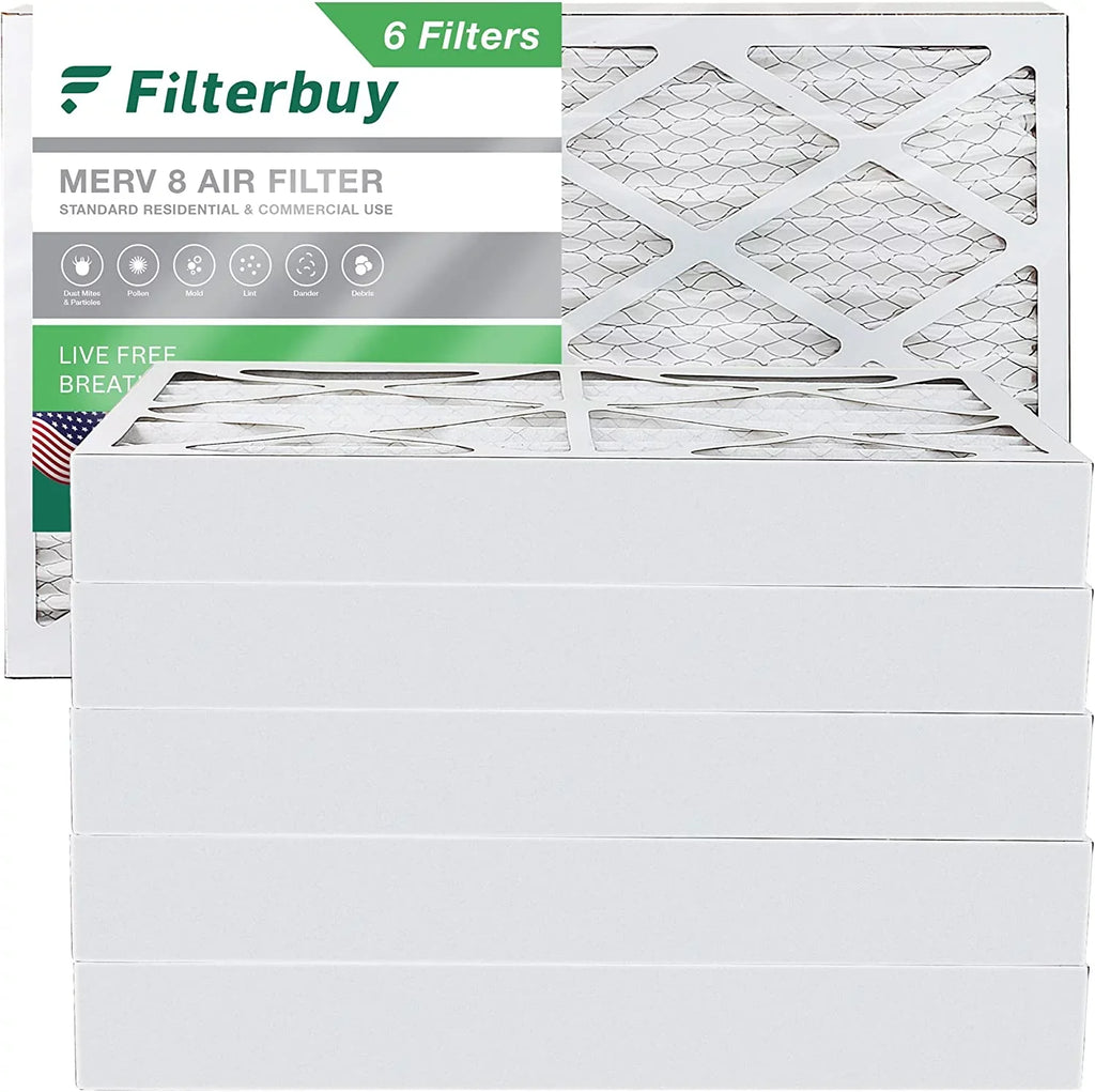16x24x4 Furnace HVAC MERV 8 Pleated (6-Pack) oxygen AC Filters Filterbuy