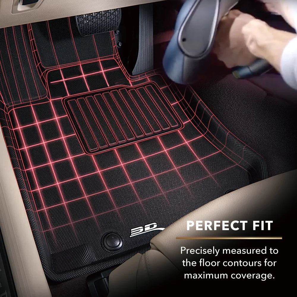 compatible SUBARU Floor MAXpider Mat KAGU (BLACK) 3D 2019-2024 with Set - FORESTER Full