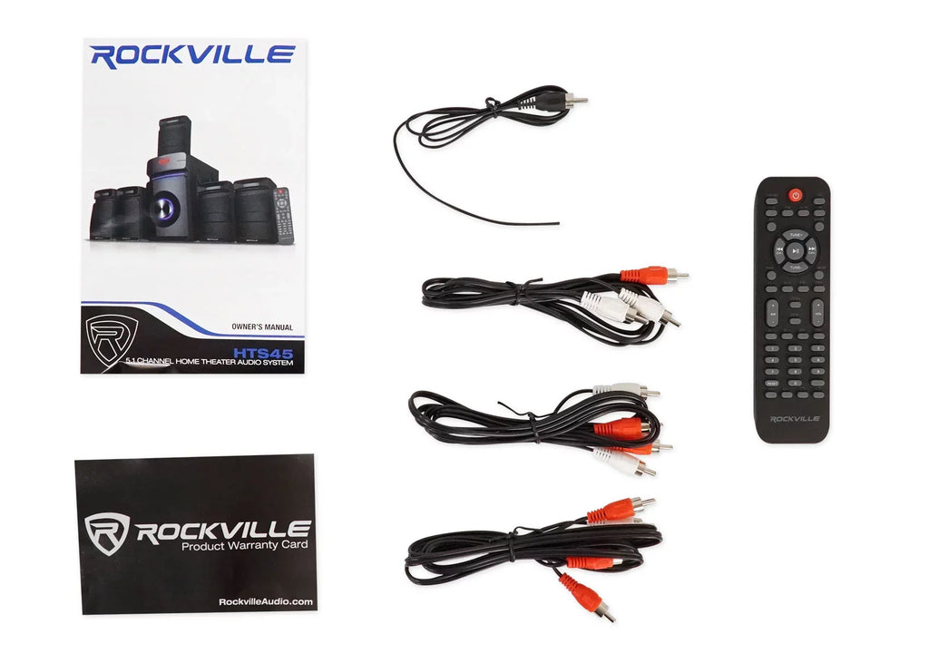 Machine Mics Wireless w/5.25" Rockville System VHF Home Theater/Karaoke Sub+(2)