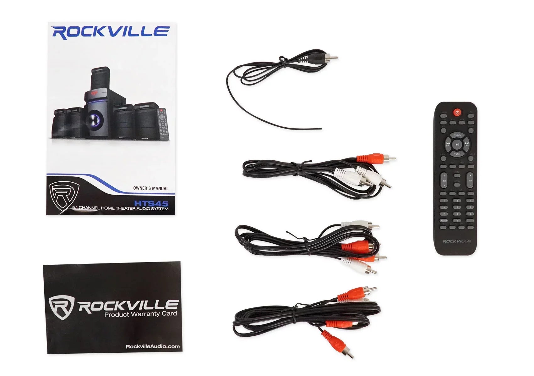 Machine Mics Wireless w/5.25" Rockville System VHF Home Theater/Karaoke Sub+(2)