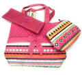 Bag Pouch Aztec Serape Changing Girl Piece Set Pink Baby Pad Orange 3 Zipper Diaper