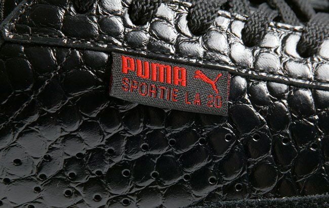 5.5 7 SPORTIE LA. SKIN CROCODILE WOMEN MEN BLACK MATCH NEW PUMA UNISEX // SHOES